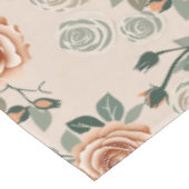 Boho Style Roses In Pastel Orange And Sage Green Tafelkleed (Gekanteld)