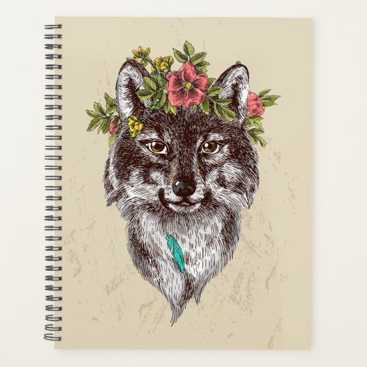Boho Style Wolf Halo Portrait (Devant)