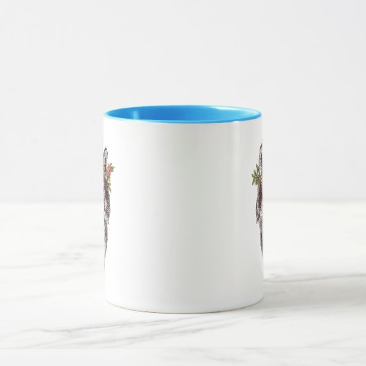 Boho Style Wolf Halo Portrait Mok (Midden)