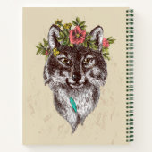 Boho Style Wolf Halo Portrait Notitieboek (Achterkant)