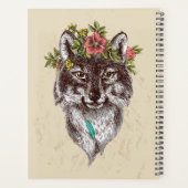 Boho Style Wolf Halo Portrait Planner (Achterkant)
