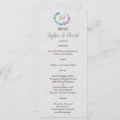 Boho Succulent Cactus Krans Trouwmenu Menu (Voorkant / Achterkant)