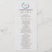 Boho Succulent Cactus Wreath Wedding Programme (Devant)