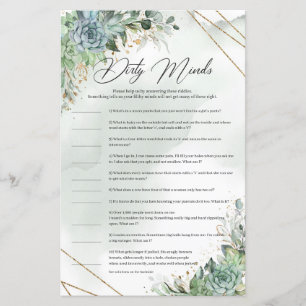 Boho succulent eucalyptus gold lijst Dirty Minds