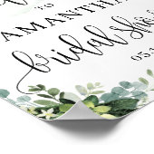 Boho succulent floral vrijgezellenfeest welkomstte poster (Hoek)