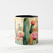 Boho Succulent Floral Watercolor Mug (Centre)