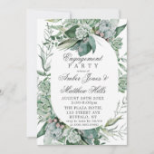 Boho Succulent Greenery Engagement Party Kaart (Voorkant)