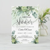 Boho succulents greenery eucalyptus and gold kaart (Staand voorkant)