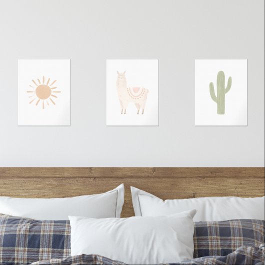 Boho Sud-Ouest Llama Girl Nursery Décor (Chambre à coucher)