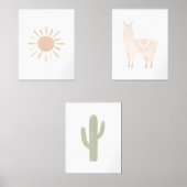 Boho Sud-Ouest Llama Girl Nursery Décor (Recto)