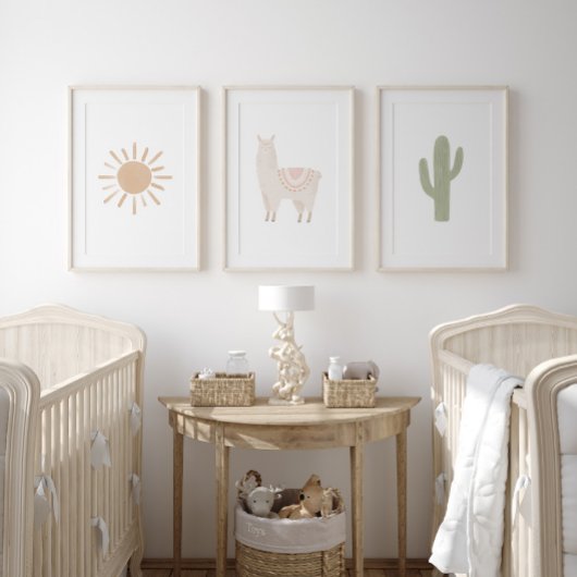 Boho Sud-Ouest Llama Girl Nursery Décor