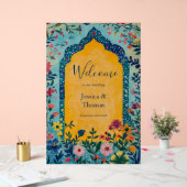 Boho Summer Blue Floral Wedding Welcome (Mariage)