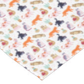 Boho Summer Cute Cats Green Cactus Tafelkleed (Gekanteld)