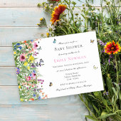 Boho Summer Fleur sauvage Baby shower Invitation