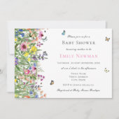 Boho Summer Fleur sauvage Baby shower Invitation (Devant)