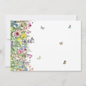 Boho Summer Fleur sauvage Baby shower Invitation (Dos)