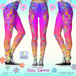 Boho Summer Fleur sauvage Leggings<br><div class="desc">Un charmant design fleur sauvage de boho sur des leggings de qualité. Dotés d'un motif à fleurs peint à la main multicolore, ces jolis leggings fleurs sauvages de saumons boho sont un joyeux ajout à votre journée. Un arrière - plan clair violet, rose et jaune clair et ensoleillé, idéal pour...</div>