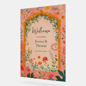 Boho Summer Pink Floral Wedding Welcome (Angle)