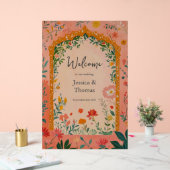 Boho Summer Pink Floral Wedding Welcome (Mariage)