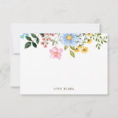 Boho Summer Wilde Bloemen Bedankkaart (Achterkant)