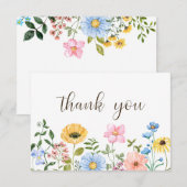 Boho Summer Wilde Bloemen Bedankkaart (Voorkant / Achterkant)