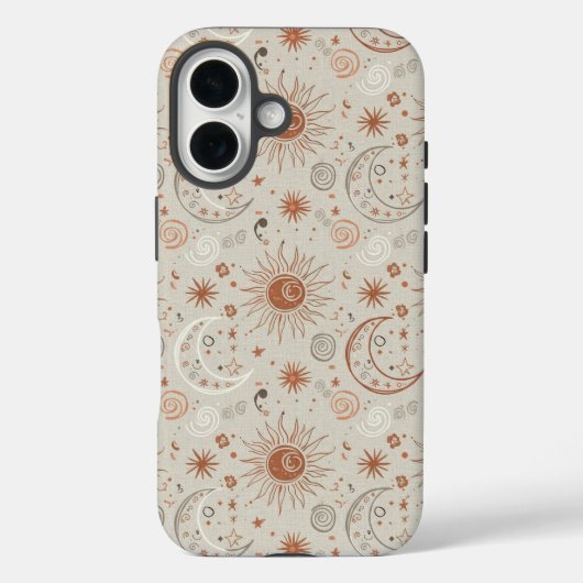 Boho Sun and Moon Pattern Case-Mate iPhone Case (Achterkant)
