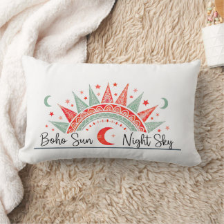 Boho Sun and Night Sky Celestial Pattern  Pillow  Kussen