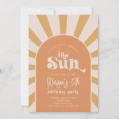 Boho Sun Anniversaire Invitation | Girl Sun Invita (Devant)