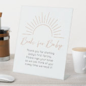 Boho Sun Baby shower Boeken voor Baby Reclamebord Met Voetstuk (Insitu)