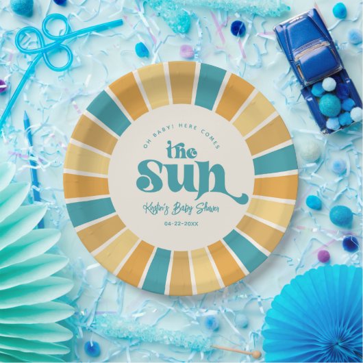 Boho Sun Baby shower Paper Borden Papieren Bordje (Feest)