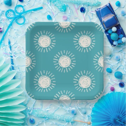 Boho Sun Baby shower Paper Borden Papieren Bordje (Feest)