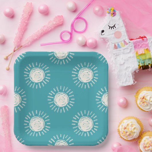 Boho Sun Baby shower Paper Borden Papieren Bordje (Feest)