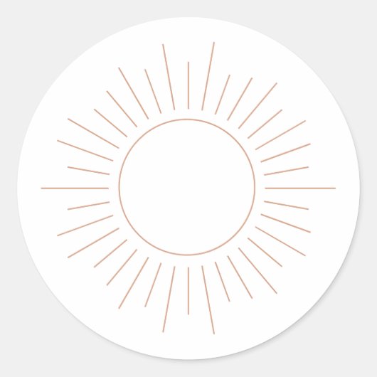 Boho Sun Baby shower Ronde Sticker (Voorkant)
