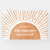 Boho Sun Baby shower welkomstbanner Spandoek (Horizontaal)