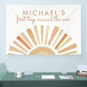 Boho Sun Birthday, Sunshine 1st Birthday Backdrop Spandoek (Beurs)
