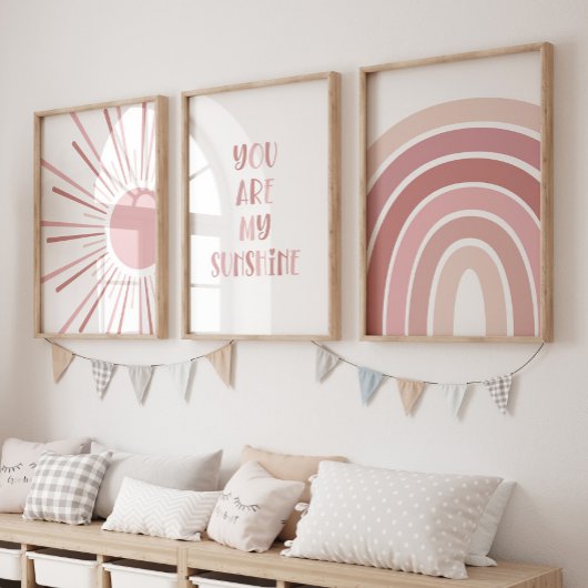 Boho Sun Citation Rainbow Kids Room