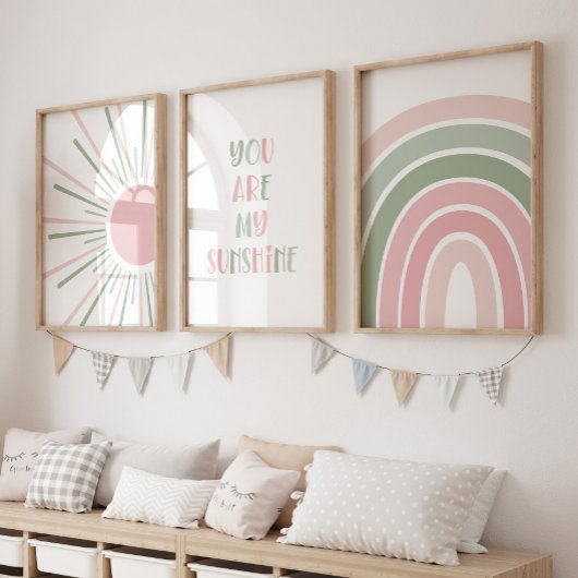 Boho Sun Citation Rainbow Kids Room