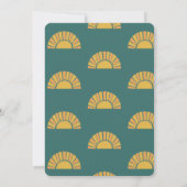 Boho Sun Colorful Baby 1st Birthday Kaart (Achterkant)