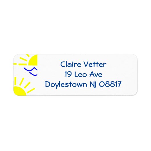 Boho Sun Etiket (Voorkant)