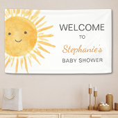 Boho Sun Genderneutraal Baby shower Welkom Spandoek