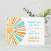 Boho Sun, Here Comes The Son, Blue Orange Rainbow Kaart (Staand voorkant)