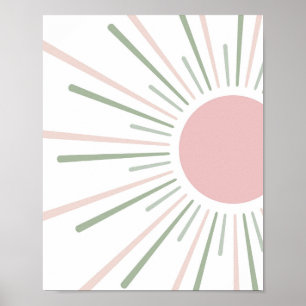 Boho Sun Kinder inrichting Poster