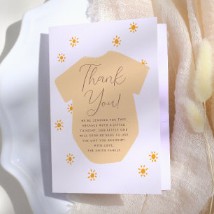 Boho Sun Little Sunshine Baby Shower Bedankkaart