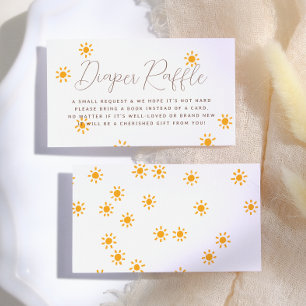 Boho Sun Little Sunshine Baby Shower Informatiekaartje