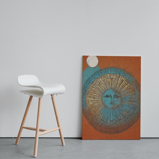 Boho Sun Moon Afdrukbare Wall Art Poster
