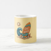 Boho Sun, Moon, and Ocean Wave Aesthetic Mug (Centre)