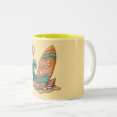 Boho Sun, Moon, and Ocean Wave Aesthetic Mug (Devant droit)