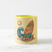 Boho Sun, Moon, and Ocean Wave Aesthetic Mug (Centre)