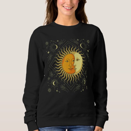 Boho Sun Moon Celestial Bodies Astronomy Universe  Trui (Voorkant)