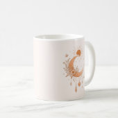 Boho Sun & Moon Floral Ceramic Mug (Devant droit)